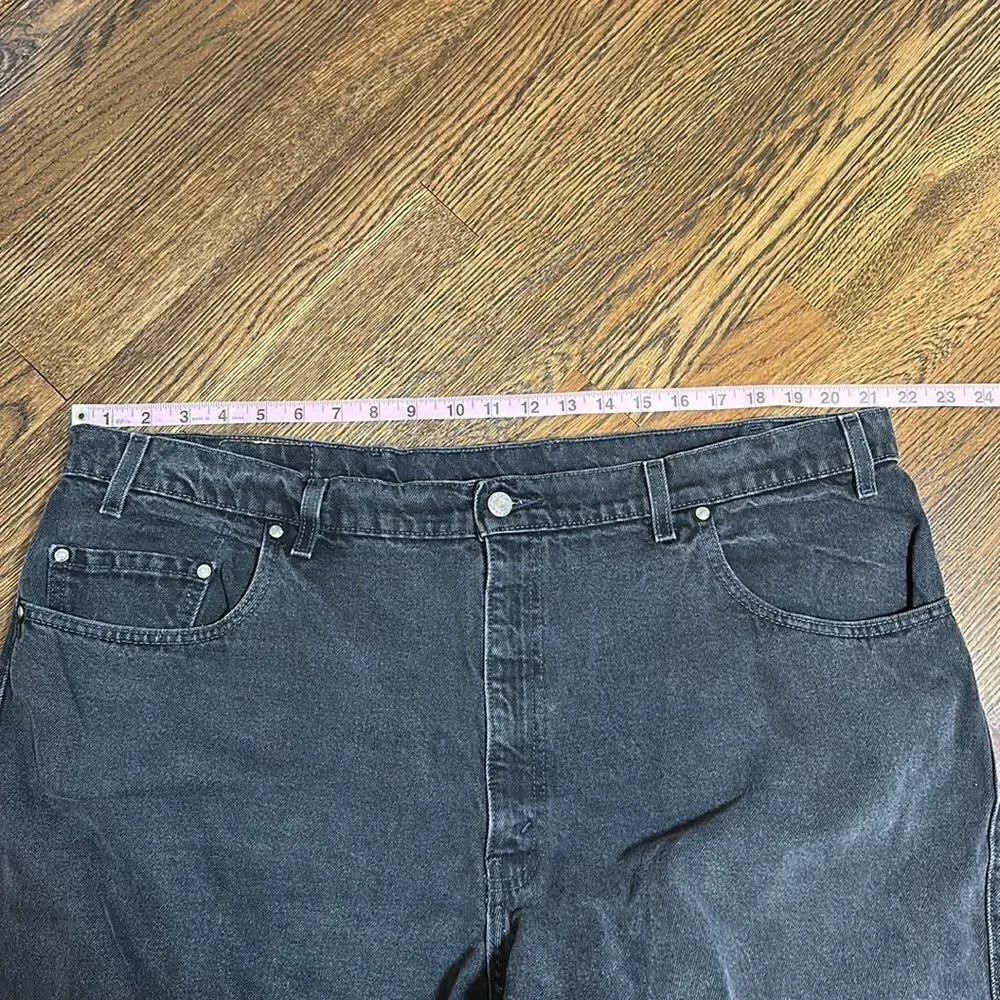 Vintage Levi’s 545 Orange Tab Distressed Black Wash - Size 44x30